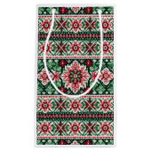 クリスマス/ウィンターフェア赤と緑 スモールペーパーバッグ (正面)