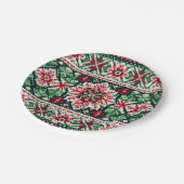 クリスマス/ウィンターフェア赤と緑 ペーパープレート (アングル)