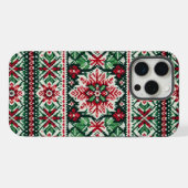 クリスマス/ウィンターフェア赤と緑 iPhoneケース (裏面横)