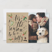 クリスマス・ウィンター日付カードの招待状を保存 セーブザデート (正面)