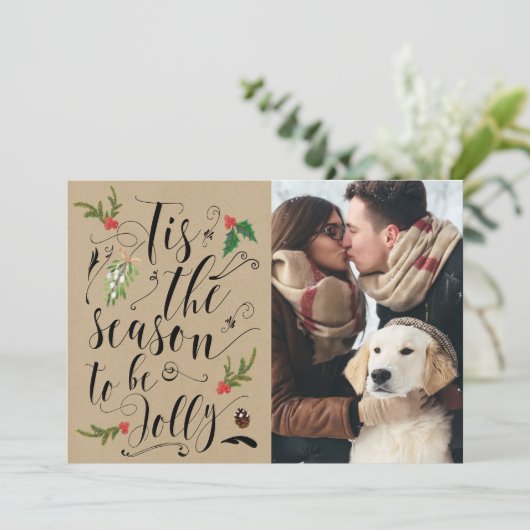 クリスマス・ウィンター日付カードの招待状を保存 セーブザデート (スタンド正面)