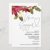 クリスマス·ウィンター·ウェ婚約した·婚約 招待状 (正面/裏面)