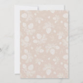 クリスマス ウィンター ニュートラル ベージュ ベビーシャワー 鹿 招待状 (裏面)