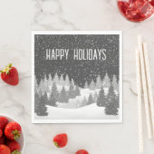 クリスマス ウィンター パインズ ナプキン スタンダードランチョンナプキン (インサイチュ)