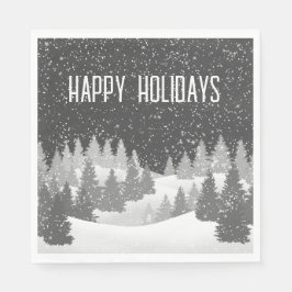 クリスマス ウィンター パインズ ナプキン スタンダードランチョンナプキン