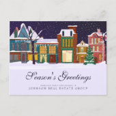 クリスマス・ウィンター・ビレッジ  | シーズンズ・グリーティングス ポストカード (正面)