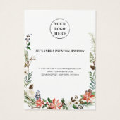 クリスマス·ウィンター·フローラ·イヤリング·ディスプレイ·カード (裏面)