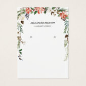 クリスマス·ウィンター·フローラ·イヤリング·ディスプレイ·カード (正面)