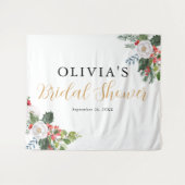 クリスマス ウィンター ブライダル シャワー タペストリー (正面(横))