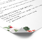 クリスマス ウィンター ブライダル シャワー バー メニュー ポスター (角)