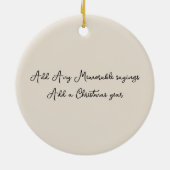 クリスマス ウィンター ホース エクエストリアン セラミックオーナメント (裏面)