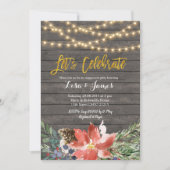 クリスマス ウィンター リース お祝いしよう 招待状 (正面)