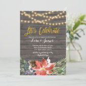 クリスマス ウィンター リース お祝いしよう 招待状 (スタンド正面)