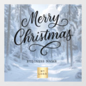 クリスマス ウィンター ワンダーランド ビジネス ロゴ ウィンドウサイン (シート)