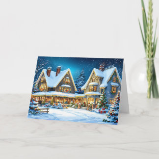 クリスマス ウィンター ワンダーランド 雪の降るコテージ シーン