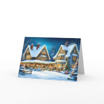 クリスマス ウィンター ワンダーランド 雪の降るコテージ シーン