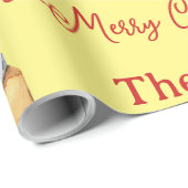 クリスマス ウィンター 家族 黄色 プレゼント ラッピングペーパー (ロールコーナー)