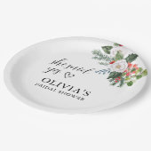 クリスマス ウィンター 彼女はイエスと言った ブライズシャワー ペーパープレート (アングル)