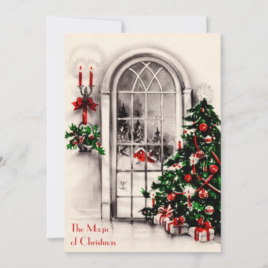 クリスマス ウィンドウ パーティー 招待状 (正面)
