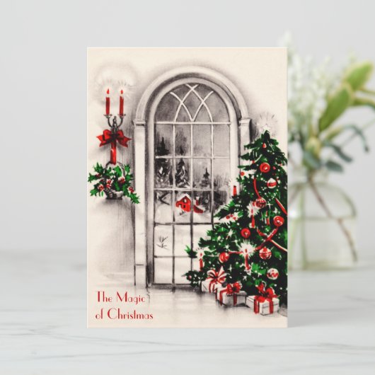 クリスマス ウィンドウ パーティー 招待状 (スタンド正面)