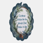 クリスマス・ウィーズ緑のリース姑 オーナメントカード (右)
