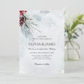 クリスマス ウェディングパーティー - 冬の結婚式  招待状 (スタンド正面)