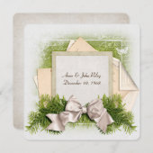 クリスマス ウェディング アニバーサリー ディナー パーティー 招待状 (正面/裏面)