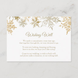 クリスマス ウェディング ウィッシング ウェル, ゴールド スノーフレーク エンクロージャーカード