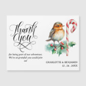 クリスマス ウェディング サンクス マグネットカード (正面)