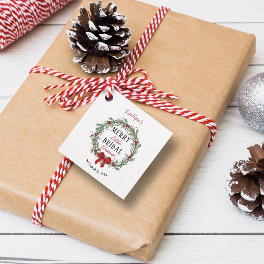 クリスマス ウェディング シャワー フェイバータグ