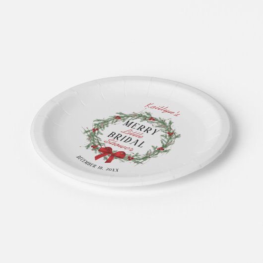 クリスマス ウェディング シャワー ブライズ ペーパープレート (アングル)