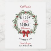 クリスマス ウェディング シャワー ブライズ ワインラベル (シングルラベル)