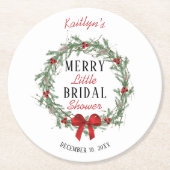 クリスマス ウェディング シャワー ラウンドペーパーコースター (正面)