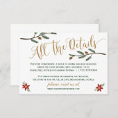 クリスマス ウェディング ディテール カード 祭りの休暇 (正面/裏面)