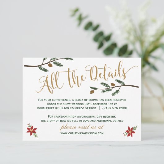 クリスマス ウェディング ディテール カード 祭りの休暇 (スタンド正面)