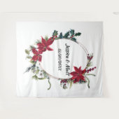 クリスマス ウェディング フォトブース 背景 タペストリー (正面(横))