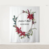 クリスマス ウェディング フォトブース 背景 タペストリー (正面)