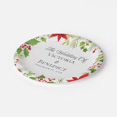 クリスマス ウェディング フラワー カスタマイズ ペーパープレート (アングル)