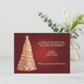 クリスマス ウェディング レセプション ゴールド レッド エンクロージャーカード (スタンド正面)