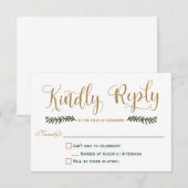 クリスマス ウェディング 披露宴 返信 案内 (正面/裏面)