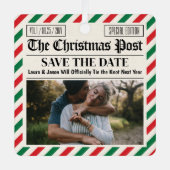 クリスマス ウェディング 発表 新聞 メタルオーナメント (正面)