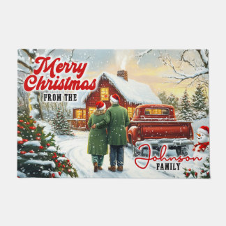 クリスマス ウェルカムマット – 祭りのあるホリデーシーズンに最適なウェルカムマット ドアマット