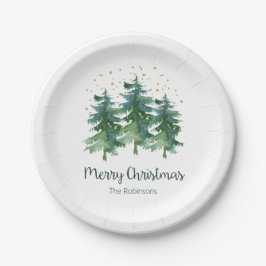 クリスマス ウォーターフォレスト ペーパープレート