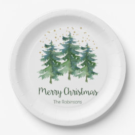クリスマス ウォーターフォレスト ペーパープレート