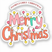 クリスマス ウォーターボトル シール (正面)