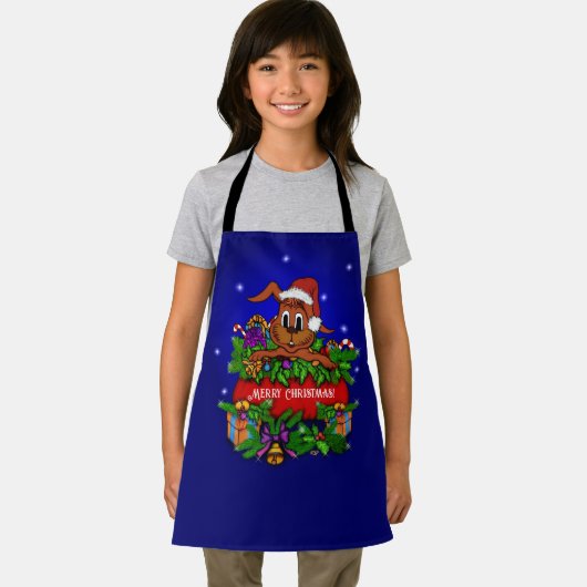 クリスマス・ウサギ エプロン (インサイチュ)