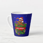 クリスマス・ウサギ カフェラテマグ (左アングル)