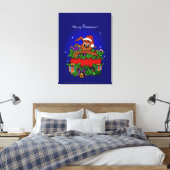 クリスマス・ウサギ キャンバスプリント (インサイチュ (寝室))
