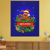 クリスマス・ウサギ キャンバスプリント (インサイチュ (リビング))