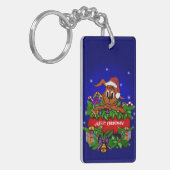 クリスマス・ウサギ キーホルダー (正面左)